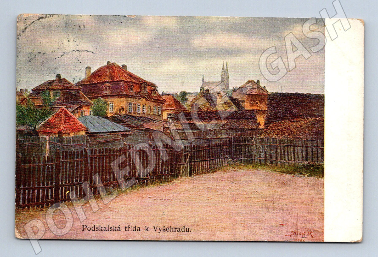 Postcard Prague Podskalská třída Vyšehrad (M4705)