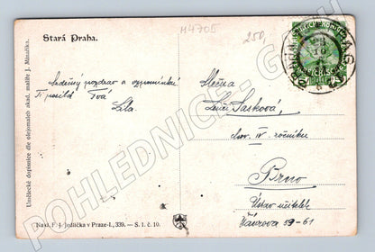 Postcard Prague Podskalská třída Vyšehrad (M4705)
