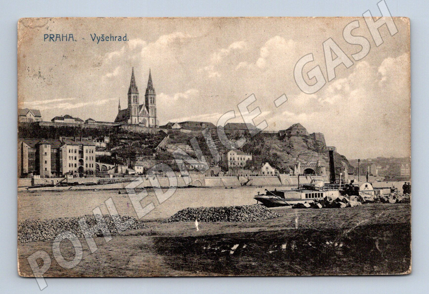 Pohlednice Praha Vyšehrad parník (M4718)