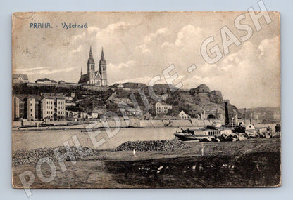Pohlednice Praha Vyšehrad parník (M4718)