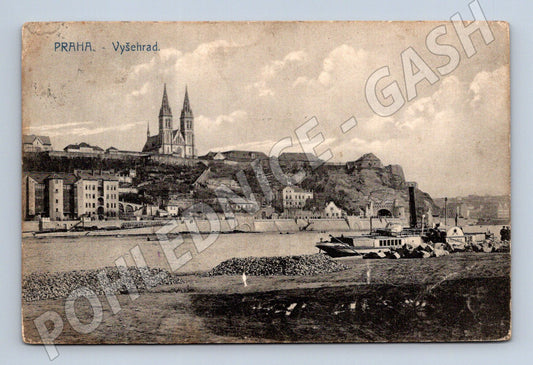 Pohlednice Praha Vyšehrad parník (M4718)