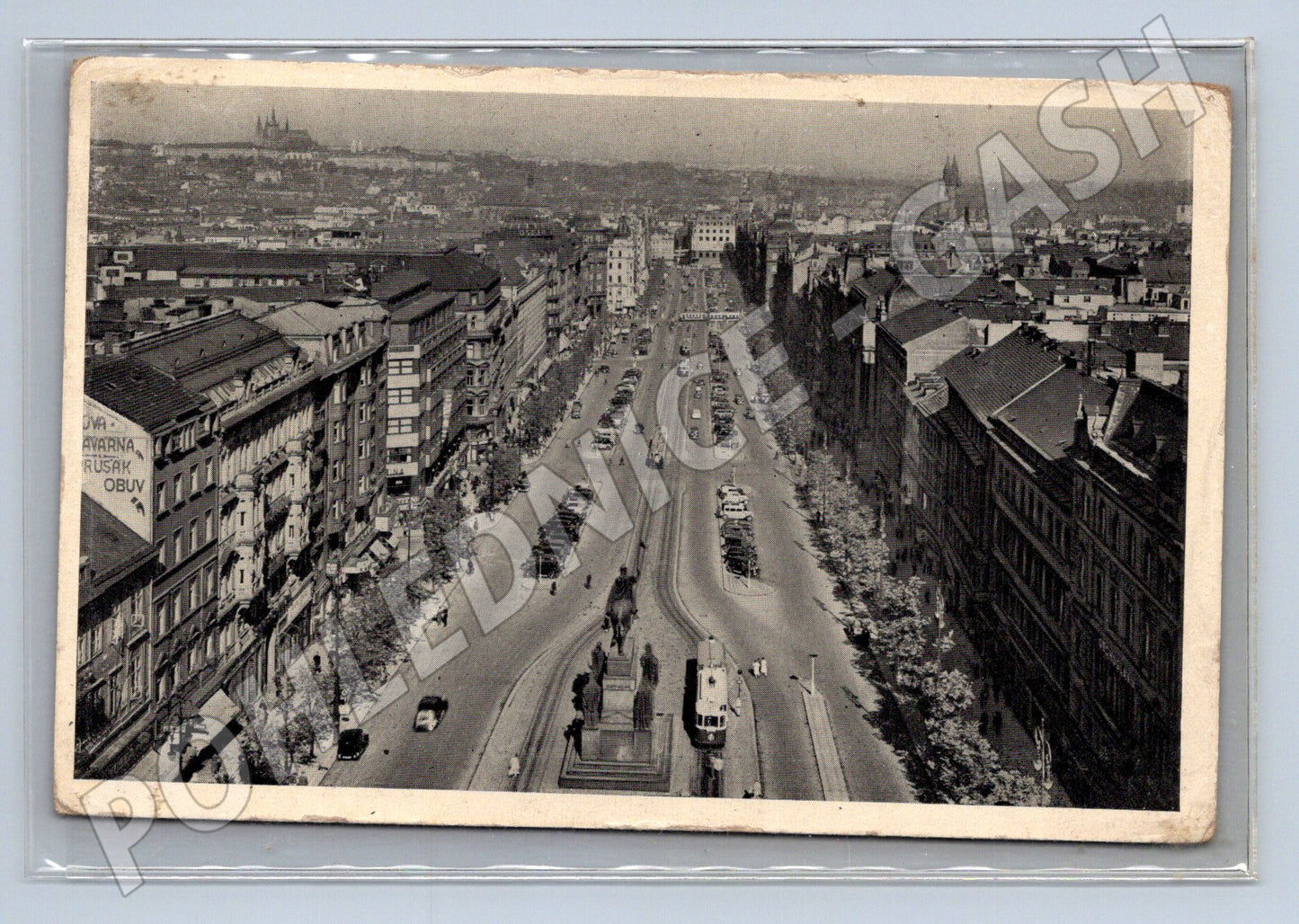 Postcard Prague Wenceslas Square (M4723)