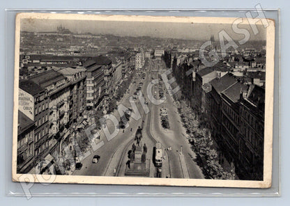 Postcard Prague Wenceslas Square (M4723)