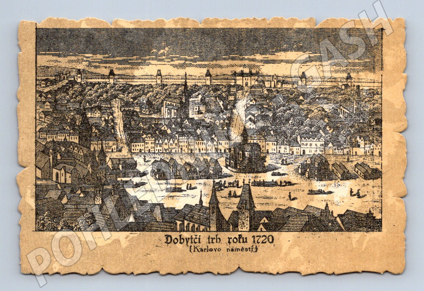 Postcard of the conquest of the city of Karlovo náměstí (M4729)