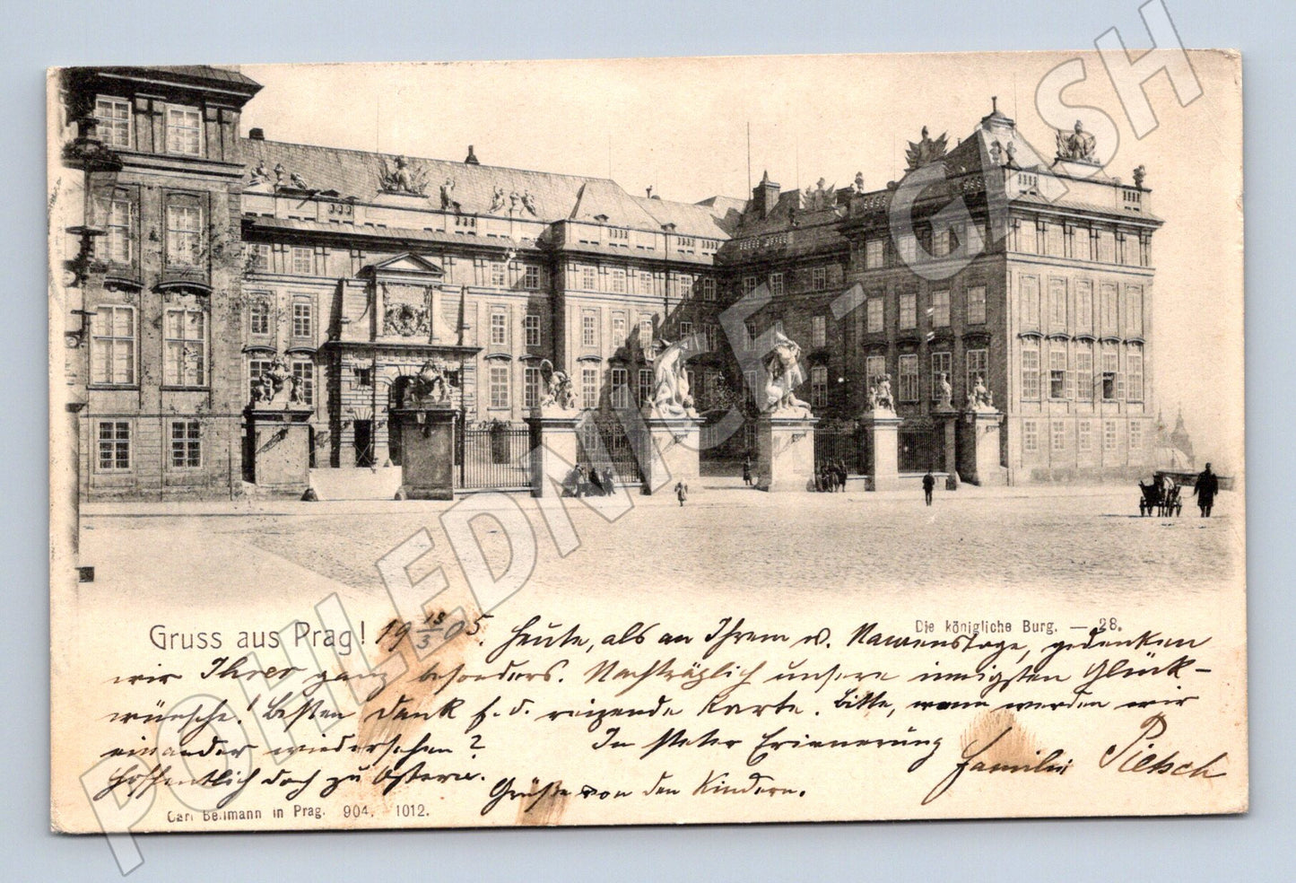 Pohlednice Pražský hrad starý motiv (M4730)