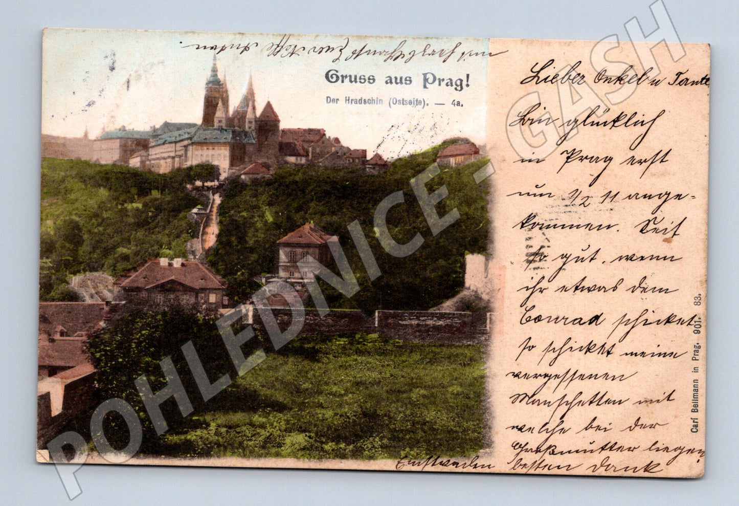 Postcard Gruss aus Prag Prague Castle (M4744)