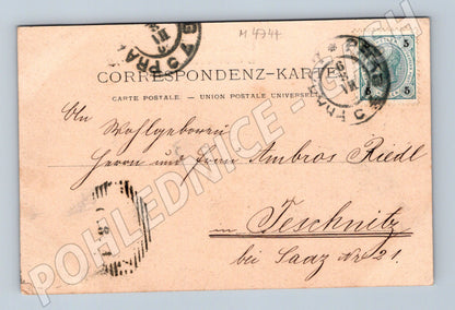 Postcard Gruss aus Prag Prague Castle (M4744)