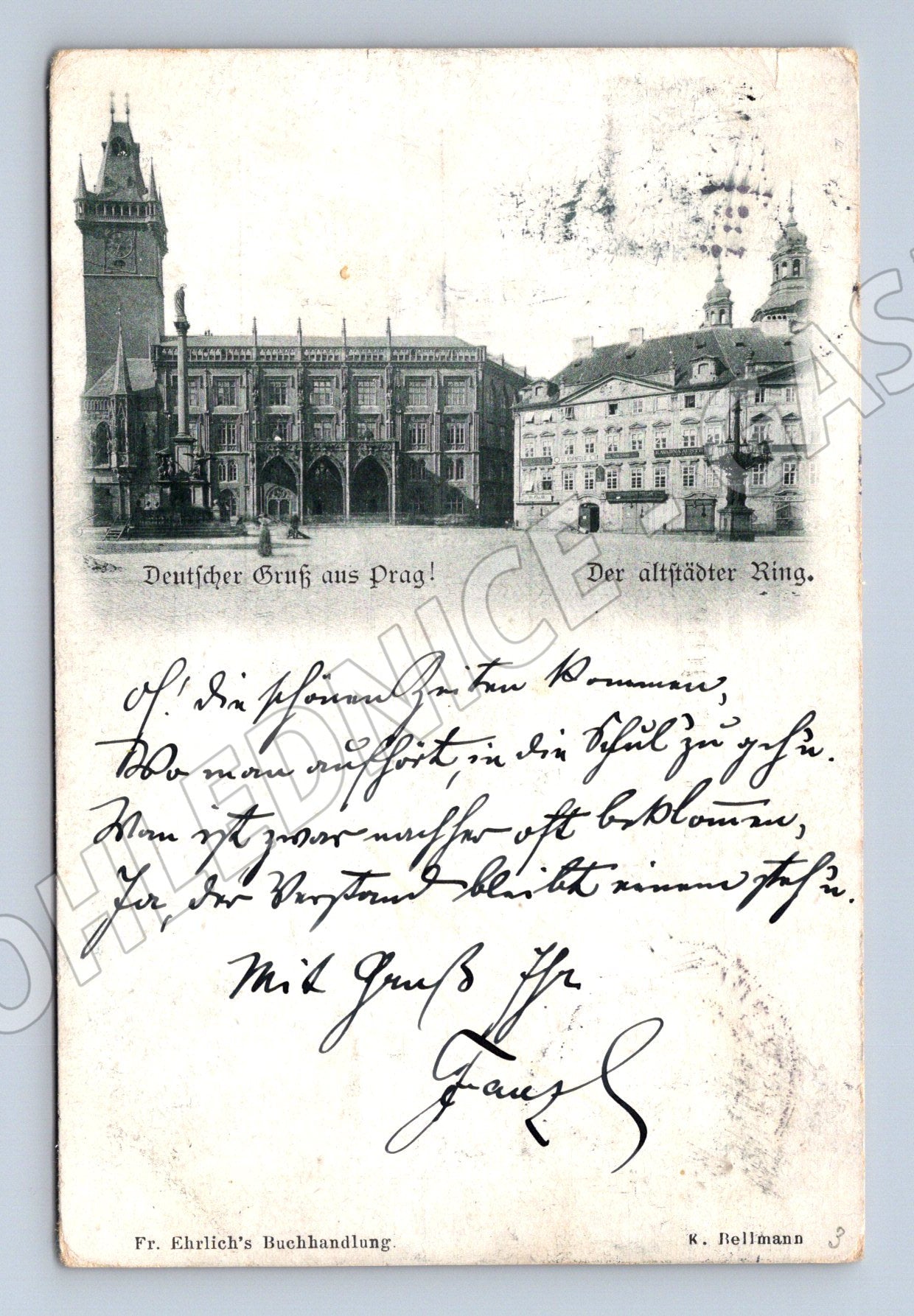 Pohlednice Praha Staroměstské náměstí historická (M4749)