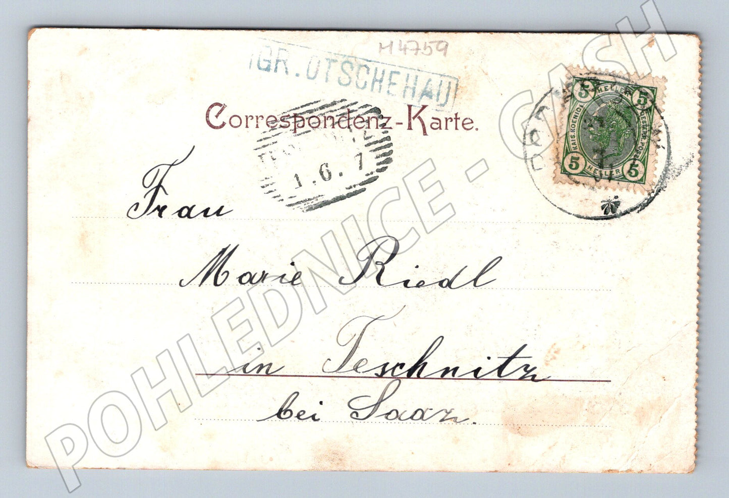 Postcard Prague Wenceslas Square Greetings from Prague (M4759)