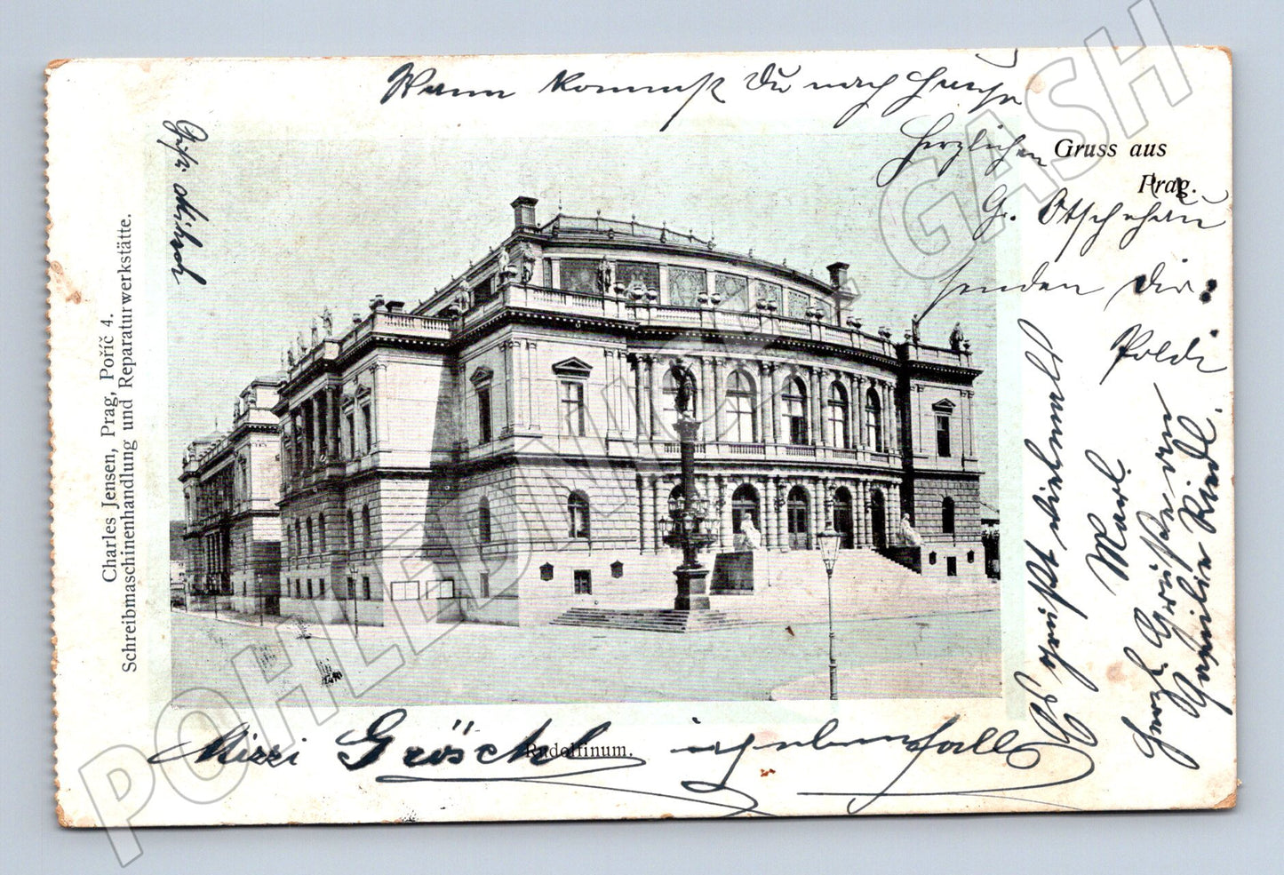 Postcard Prague Rudolfinum used (M4765)