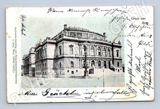 Pohlednice Praha Rudolfinum prošlá (M4765)