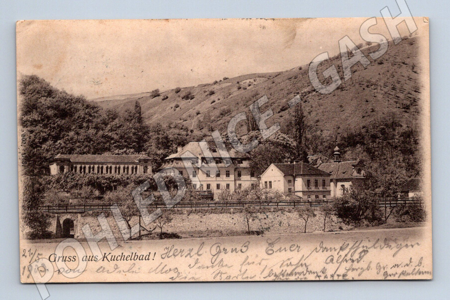 Postcard Kuchelbad near Prague old (M4767)