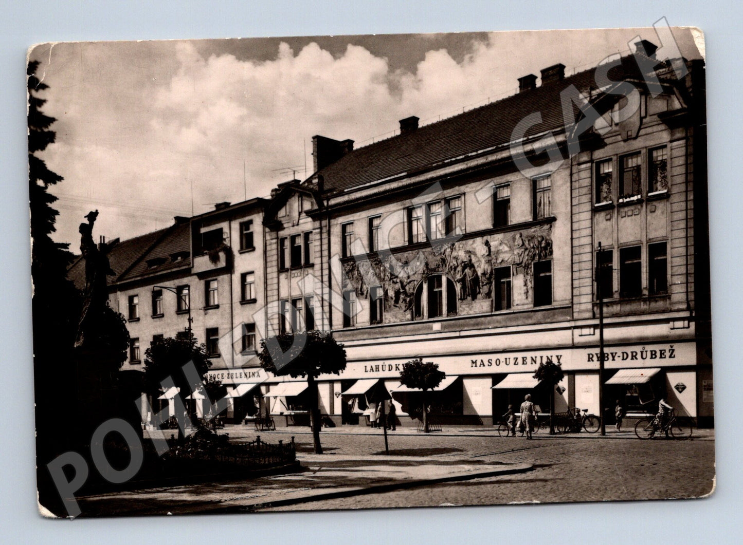 Postcard Nymburk House U Elišky relief (M4806)