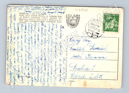 Postcard Nymburk House U Elišky relief (M4806)