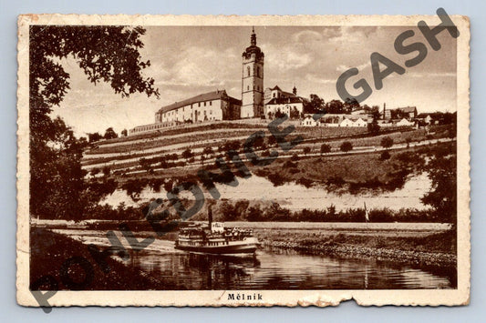 Pohlednice Mělník s výletní lodí (M481)