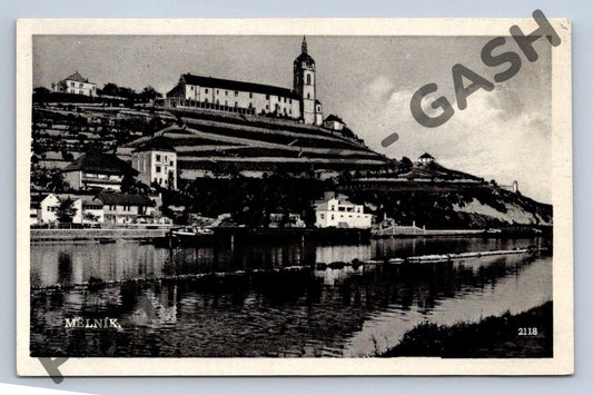 Pohlednice Mělník a vinice u kostela (M482)