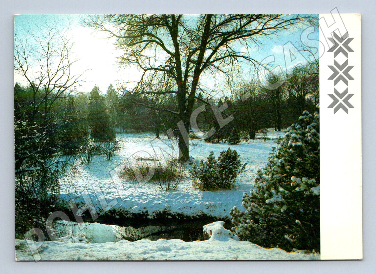 Postcard winter landscape sent (M4824)