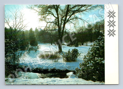 Postcard winter landscape sent (M4824)