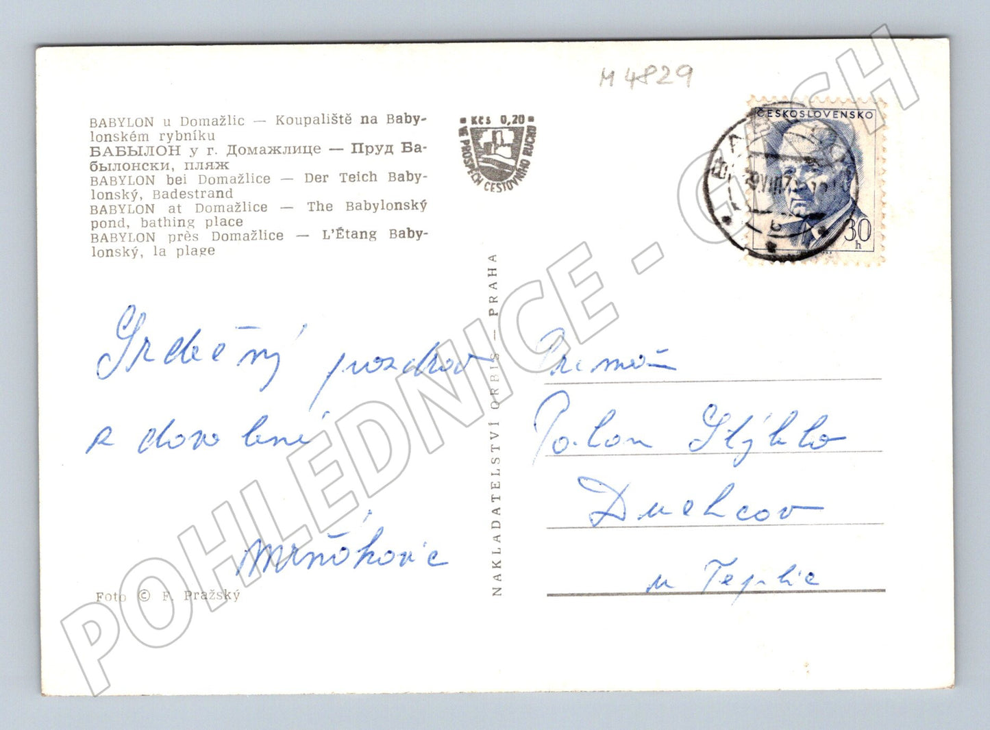 Pohlednice Babylon u Domažlic koupaliště (M4829)