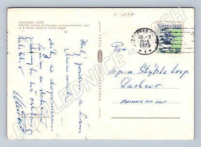 Postcard Marianske Lazne Rudolf's Spring (M4837)