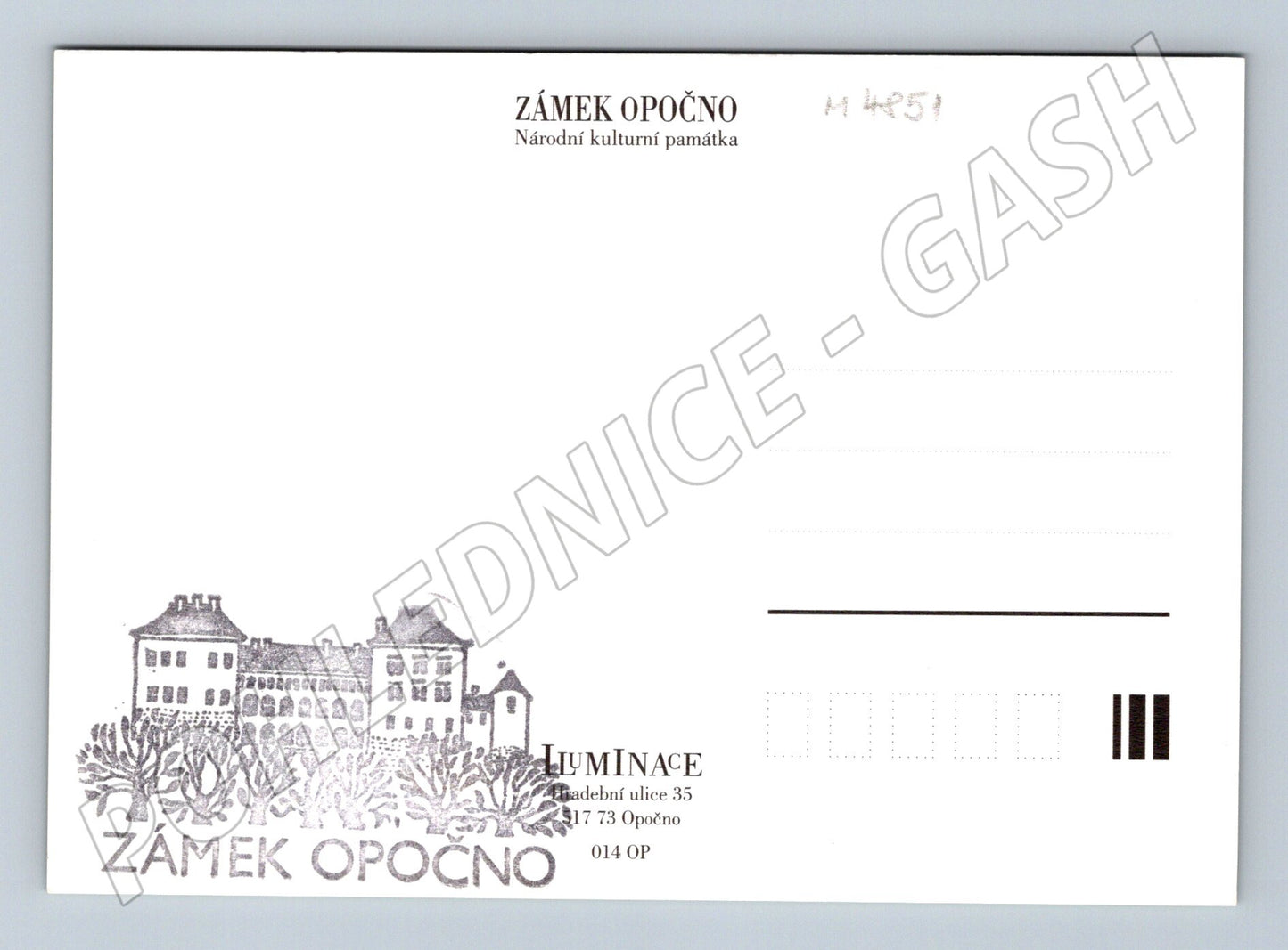 Postcard Opočno Castle aerial view (M4851)