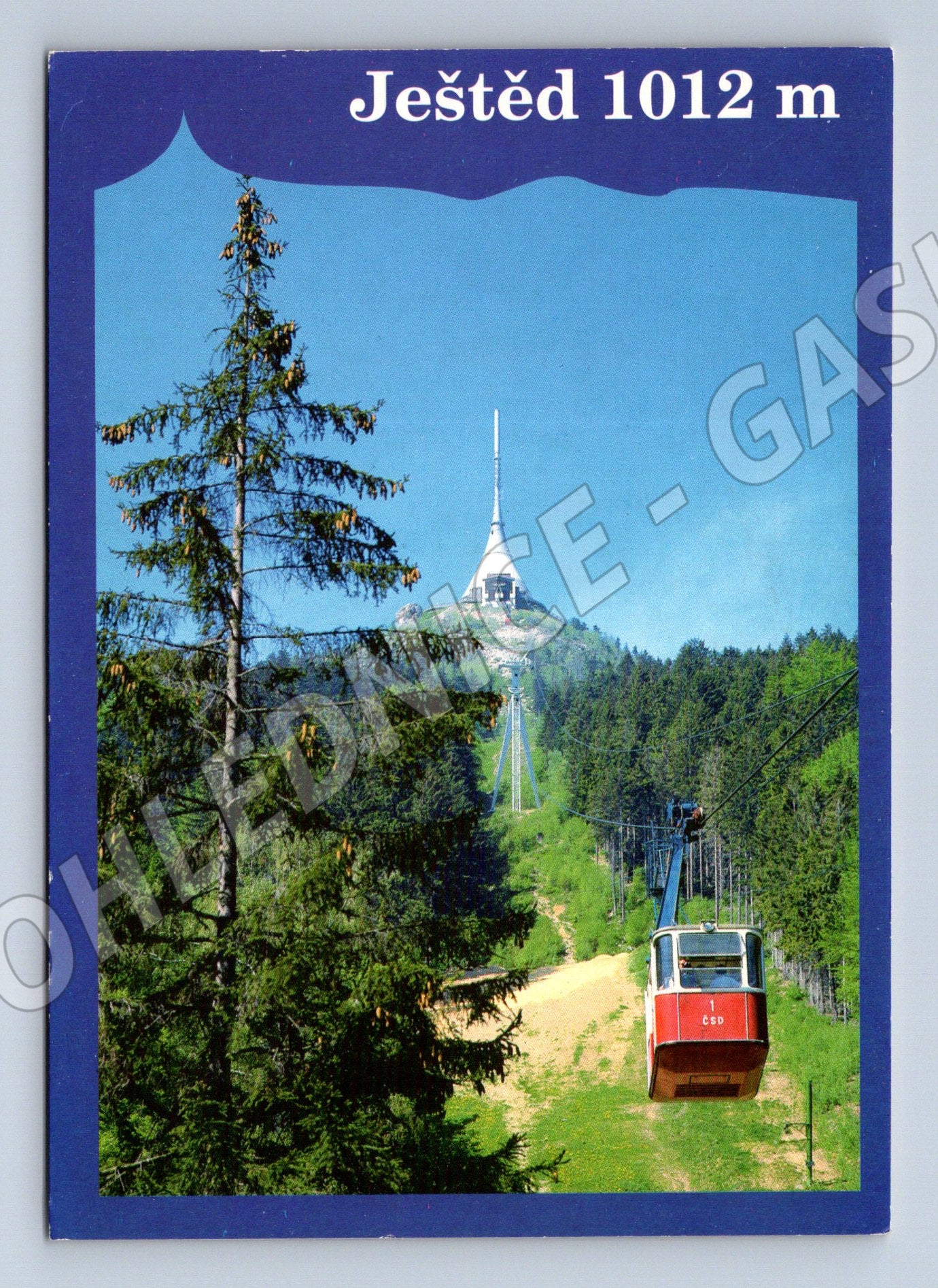 Postcard Ještěd cable car Liberec (M4853)