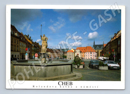Postcard Cheb Roland's Fountain Square (M4855)