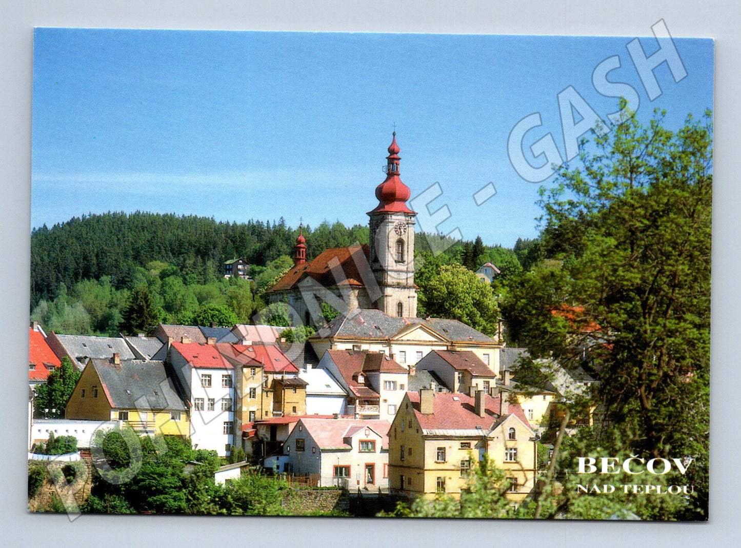 Pohlednice Bečov nad Teplou kostel sv Jiří (M4856)