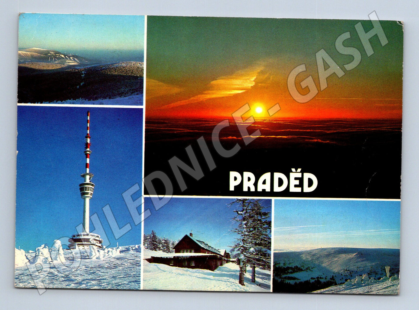 Postcard Praděd Jeseníky transmitter Barborka (M4871)