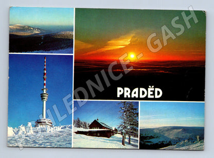 Postcard Praděd Jeseníky transmitter Barborka (M4871)