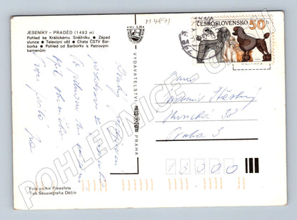 Postcard Praděd Jeseníky transmitter Barborka (M4871)