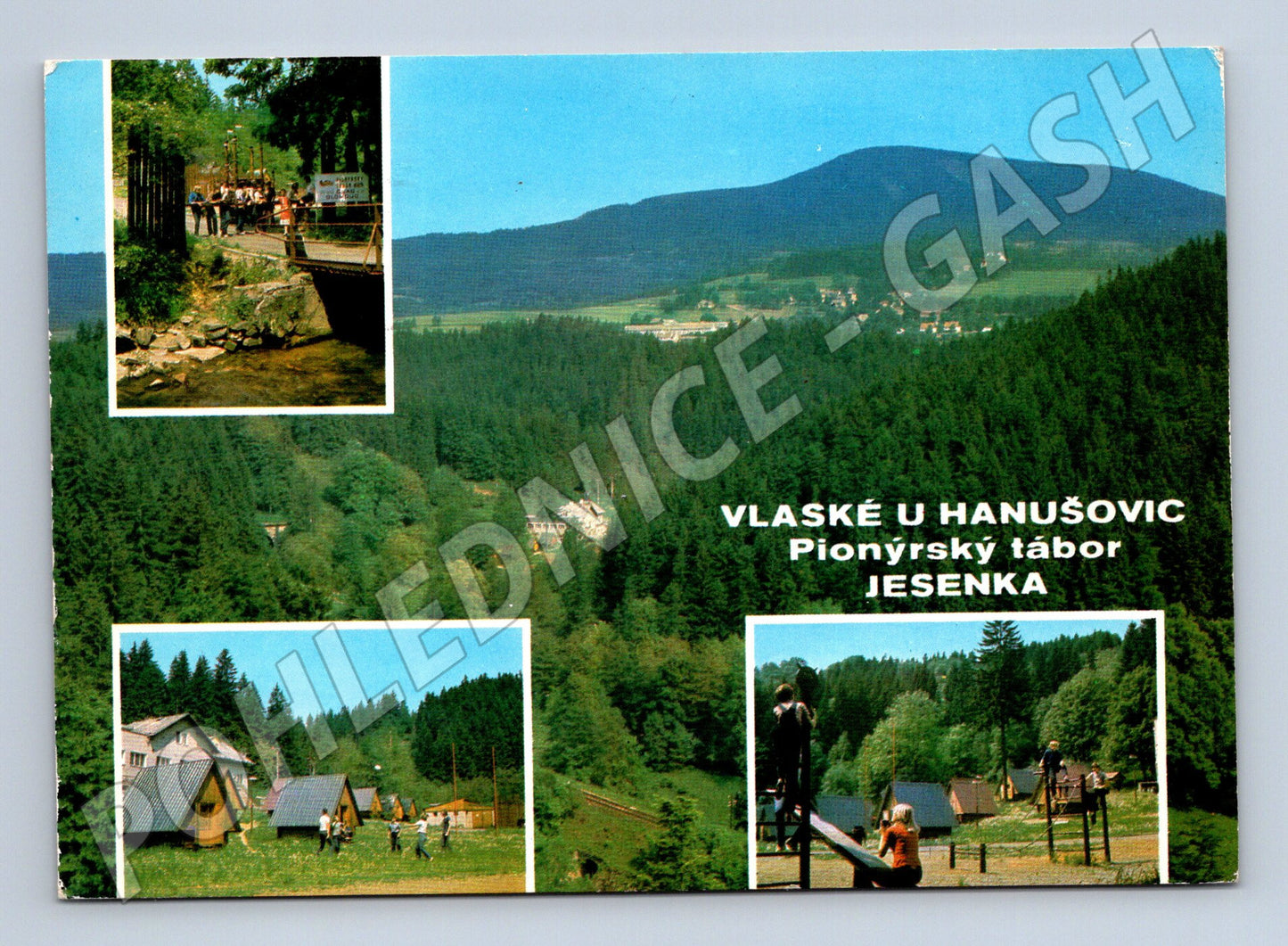 Postcard Vlaske u Hanušovice pioneer camp (M4872)