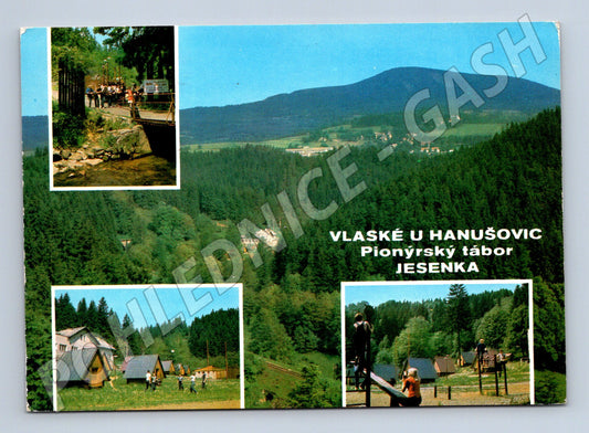 Postcard Vlaske u Hanušovice pioneer camp (M4872)