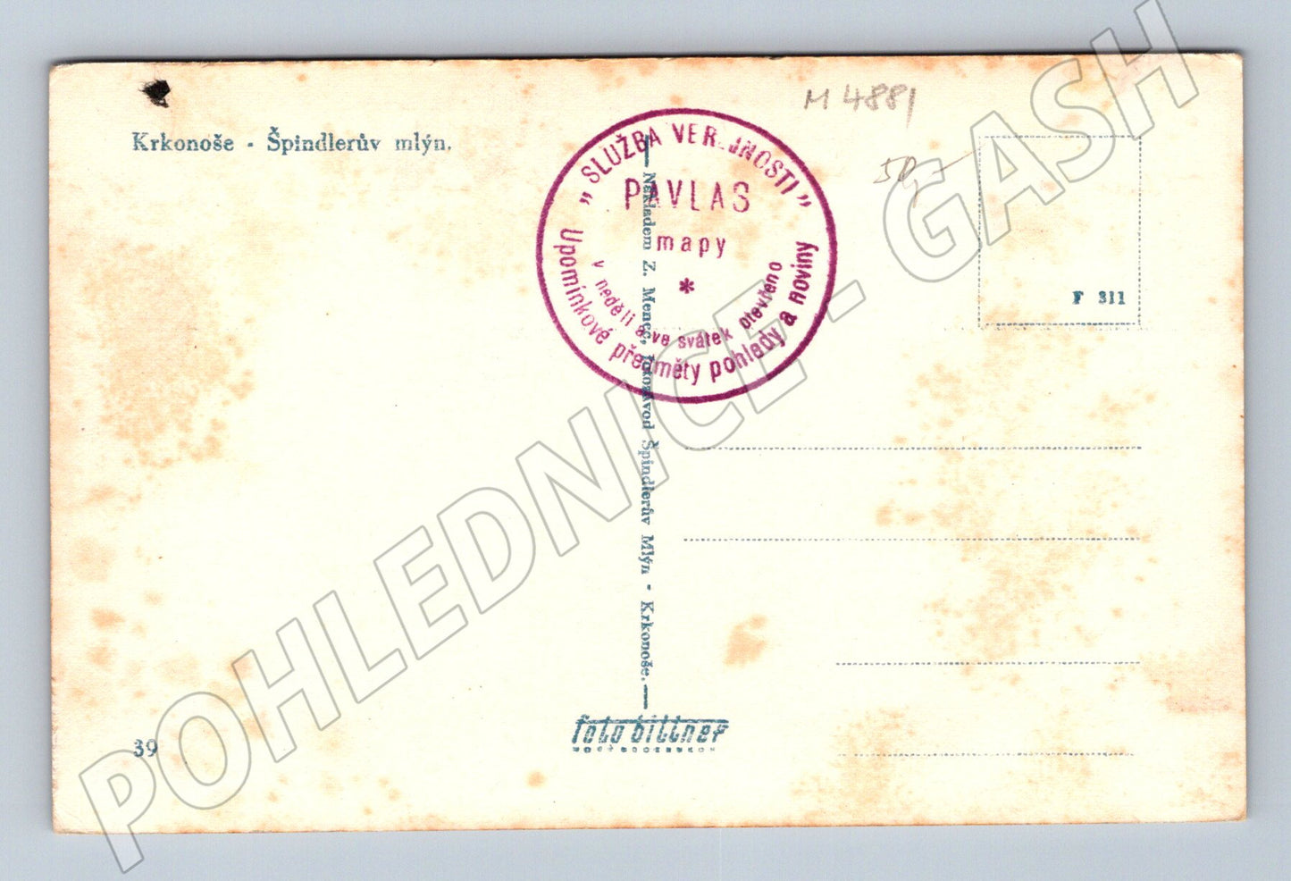 Postcard Špindlerův Mlýn old Czechoslovakia (M4881)