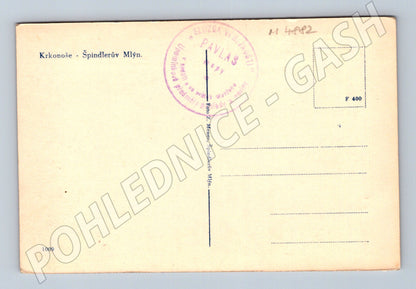 Postcard Špindlerův Mlýn winter motif (M4882)