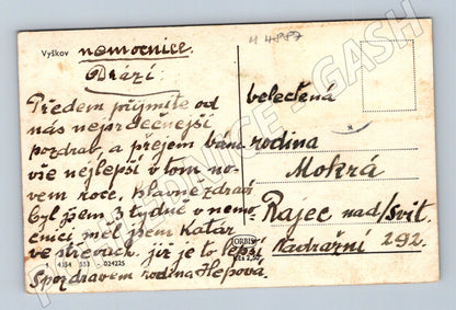 Postcard Vyškov old hospital (M4887)