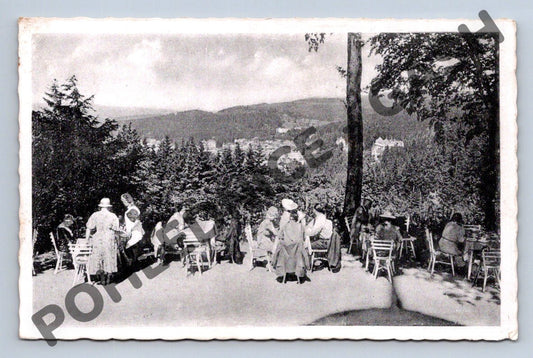 Pohlednice Mariánské Lázně venkovní kavárna (M489)