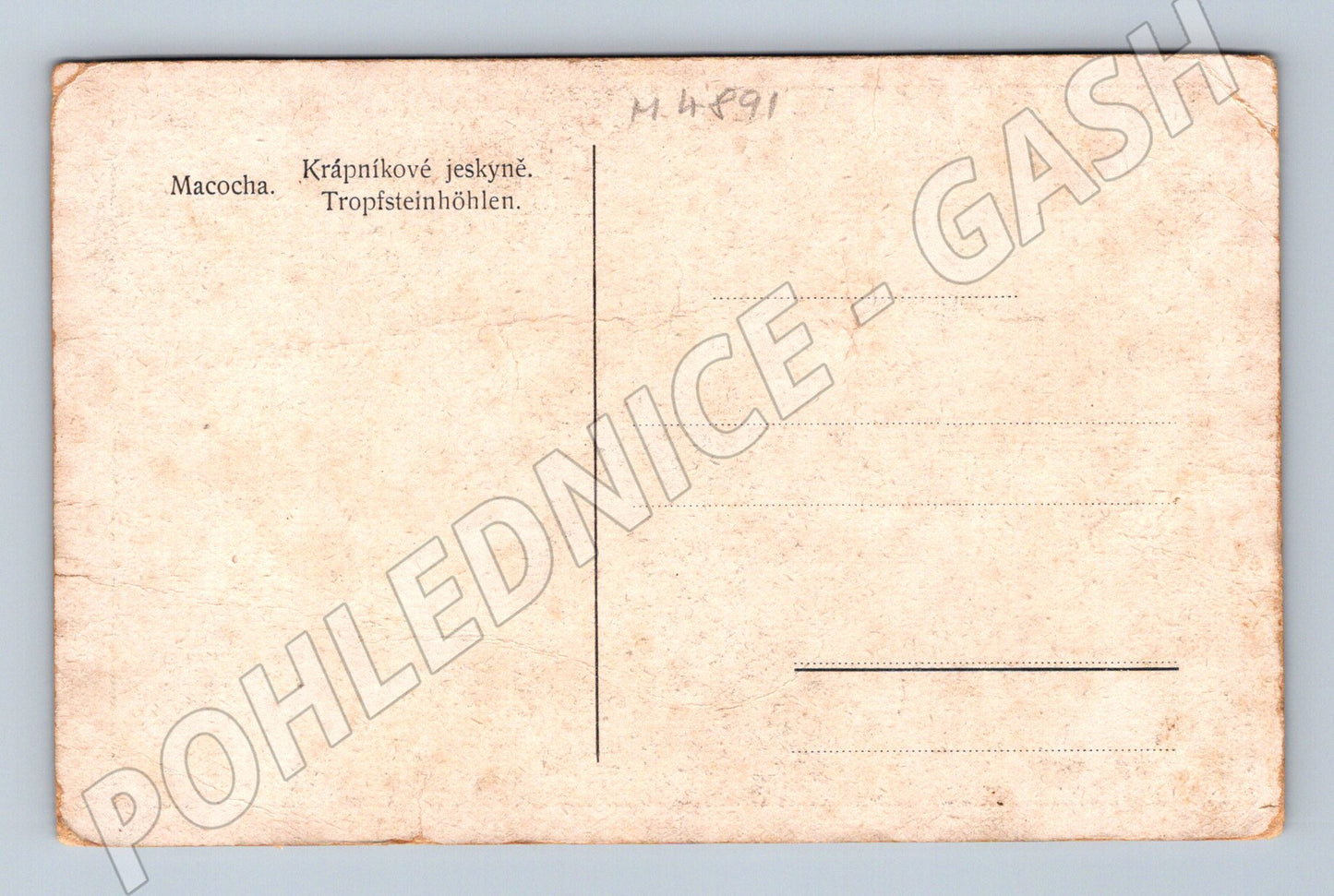 Postcard Macocha stalactite cave (M4891)