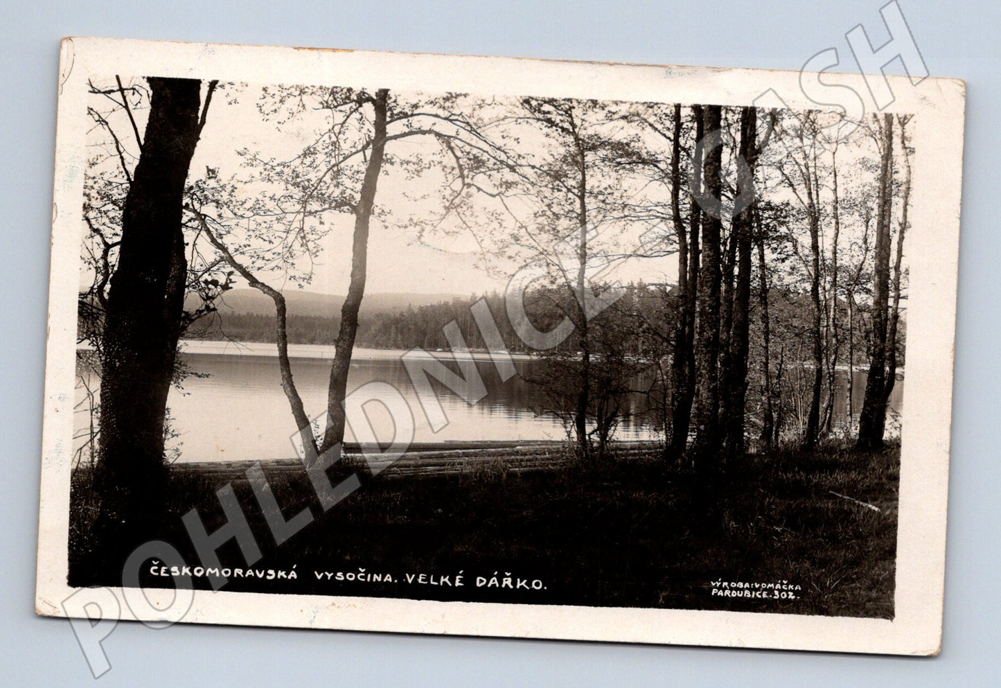 Postcard Vysočina Velké Dářko old (M4895)
