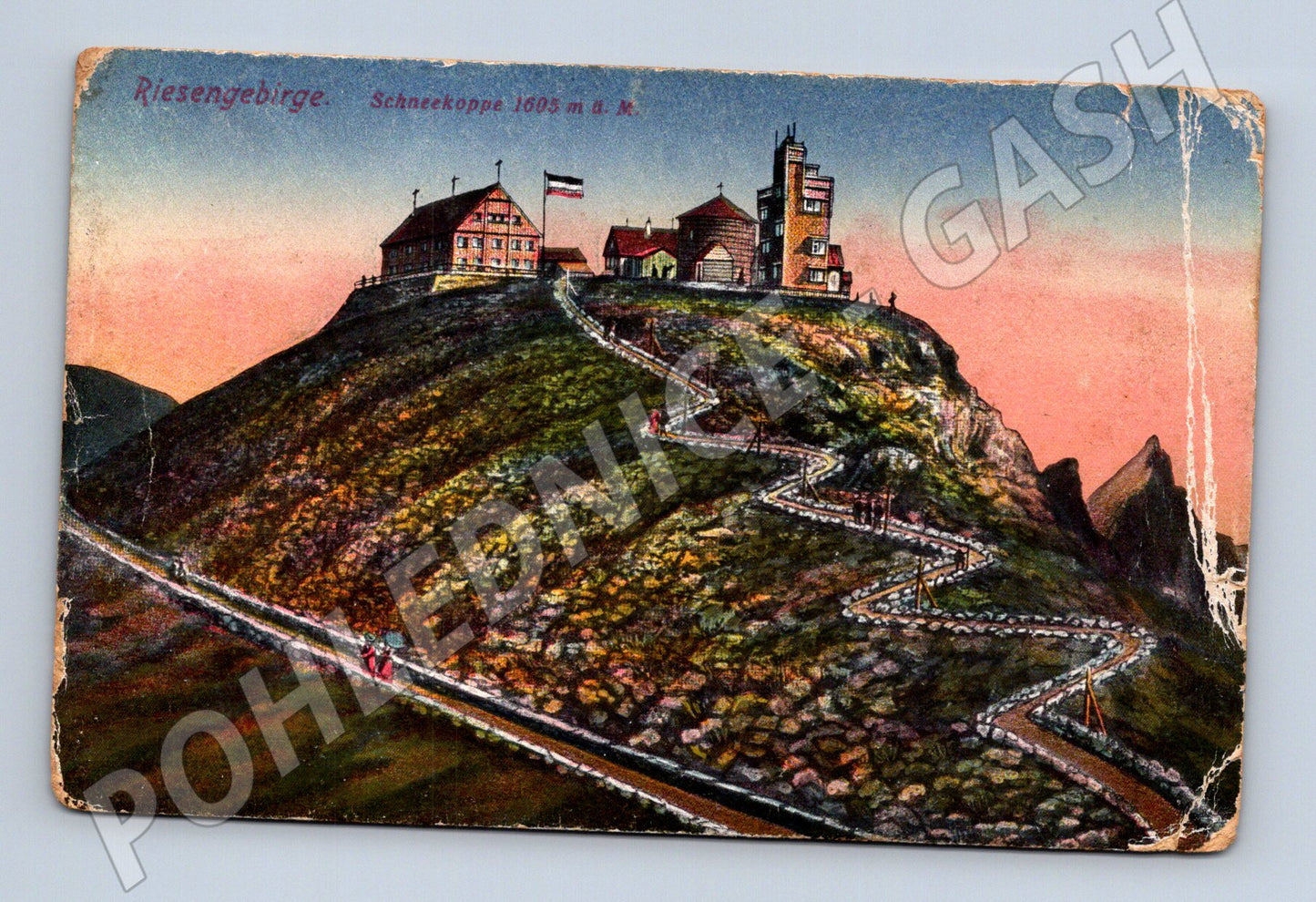 Postcard Sněžka Giant Mountains Riesengebirge (M4899)