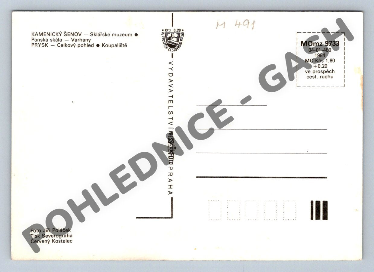 Pohlednice Kamenický Šenov a Prysk (M491)