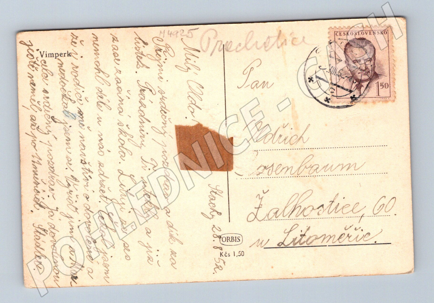 Vimperk historical postcard (M4925)