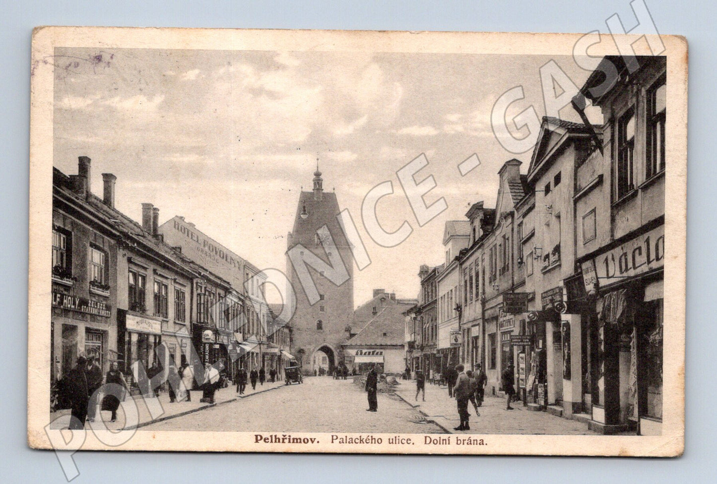 Postcard Pelhřimov Palackého Street (M4933)