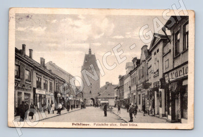 Postcard Pelhřimov Palackého Street (M4933)
