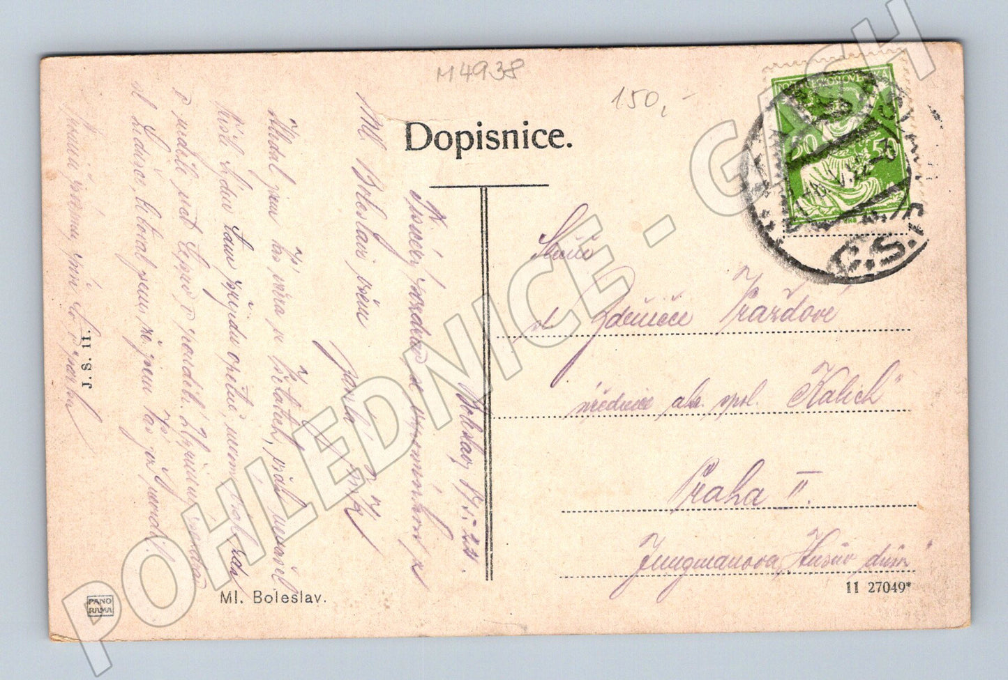 Mlada Boleslav historical postcard (M4938)