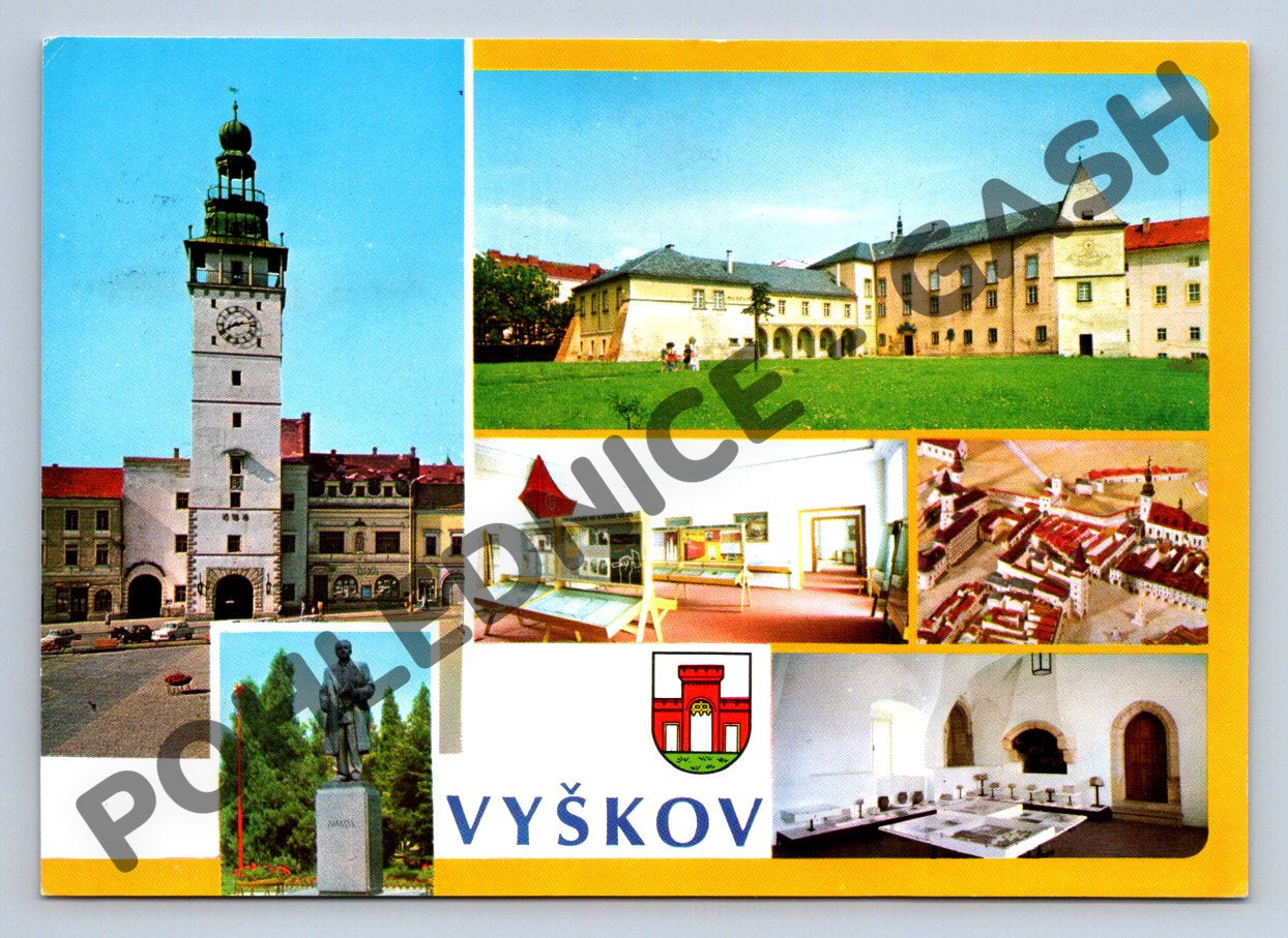 Pohlednice Vyškov historické památky a zámek (M495)