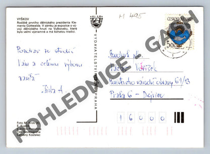 Pohlednice Vyškov historické památky a zámek (M495)