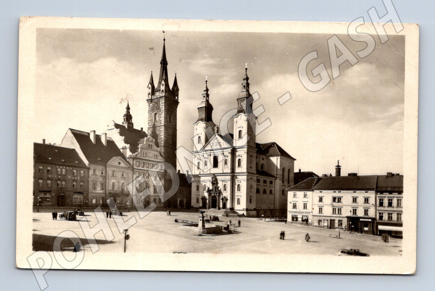 Postcard Klatovy Square old (M4950)