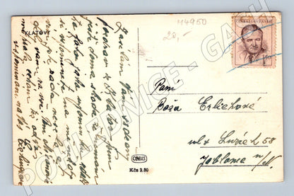 Postcard Klatovy Square old (M4950)