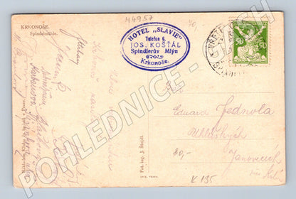 Postcard Špindlerův Mlýn hotel Slavia (M4957)